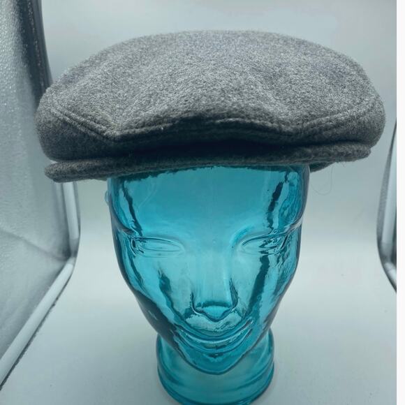 Vintage STETSON newsboy cap, gray wool flat cap gray wool newsboy cap hat Med - Picture 2 of 5